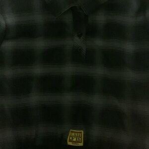 FB COUNTY cropped flannel shirt